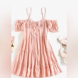 Zaful forever young women’s dress size 4 NWT‎ pink flowy summer vacation